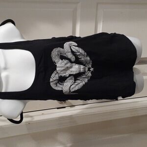 VOLCOM juniors black GO GO wrap back tank. Size M.